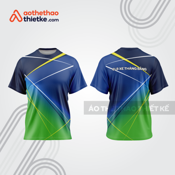 Mẫu thiết kế trang phục áo cổ tròn đua xe thăng bằng đẹp tba376