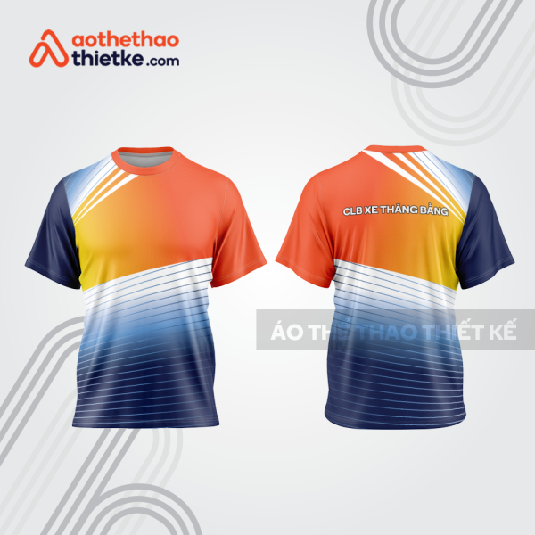 Mẫu thiết kế trang phục áo cổ tròn đua xe thăng bằng đẹp tba378