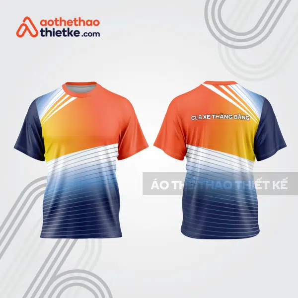 Mẫu thiết kế trang phục áo cổ tròn đua xe thăng bằng đẹp tba378