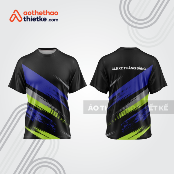 Mẫu thiết kế trang phục áo cổ tròn đua xe thăng bằng đẹp tba382