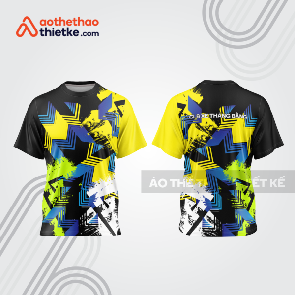 Mẫu thiết kế trang phục áo cổ tròn đua xe thăng bằng đẹp tba386