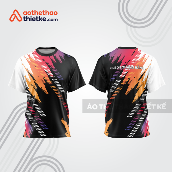 Mẫu thiết kế trang phục áo cổ tròn đua xe thăng bằng đẹp tba390