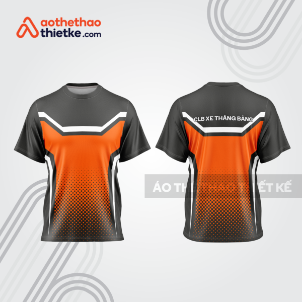 Mẫu thiết kế trang phục áo cổ tròn đua xe thăng bằng đẹp tba393