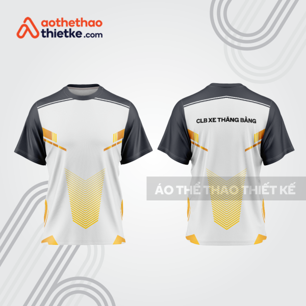 Mẫu thiết kế trang phục áo cổ tròn đua xe thăng bằng đẹp tba395