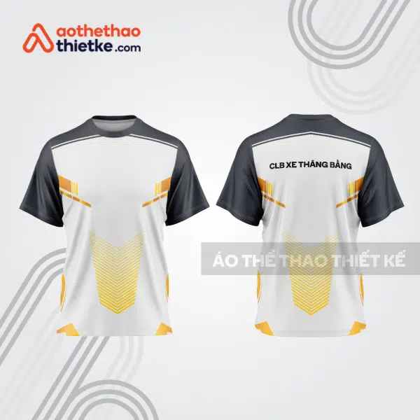 Mẫu thiết kế trang phục áo cổ tròn đua xe thăng bằng đẹp tba395