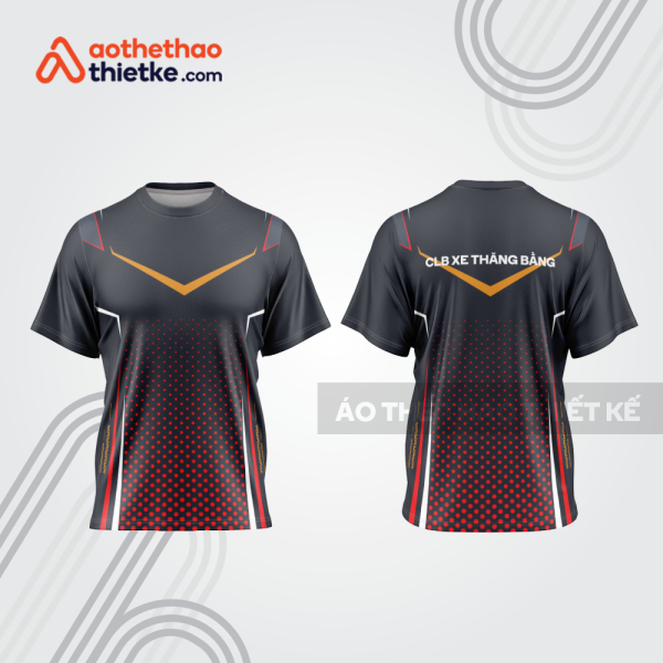 Mẫu thiết kế trang phục áo cổ tròn đua xe thăng bằng đẹp tba396