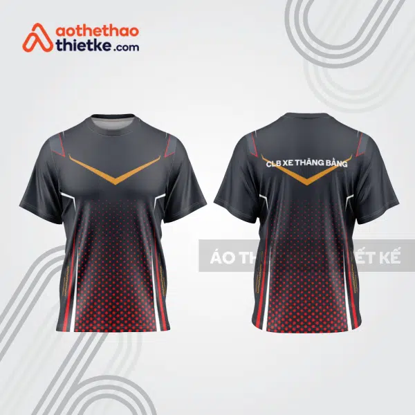 Mẫu thiết kế trang phục áo cổ tròn đua xe thăng bằng đẹp tba396