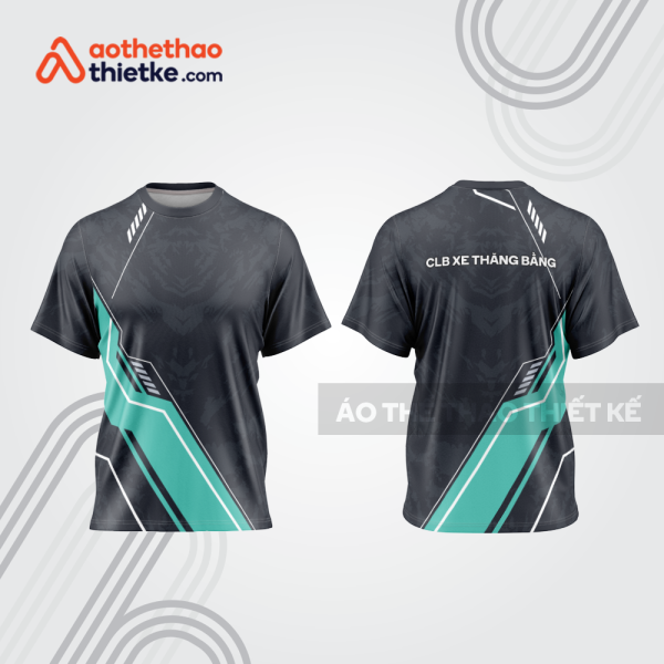 Mẫu thiết kế trang phục áo cổ tròn đua xe thăng bằng đẹp tba397