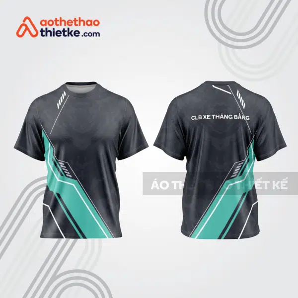 Mẫu thiết kế trang phục áo cổ tròn đua xe thăng bằng đẹp tba397