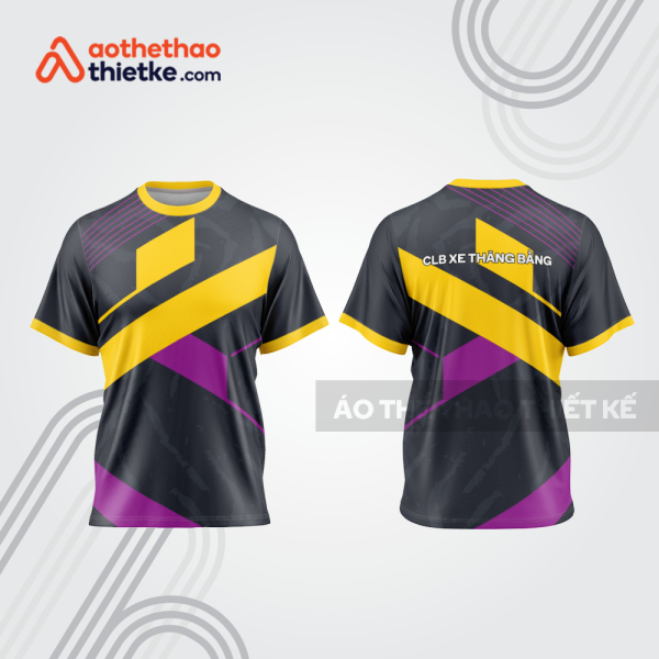 Mẫu thiết kế trang phục áo cổ tròn đua xe thăng bằng đẹp tba399