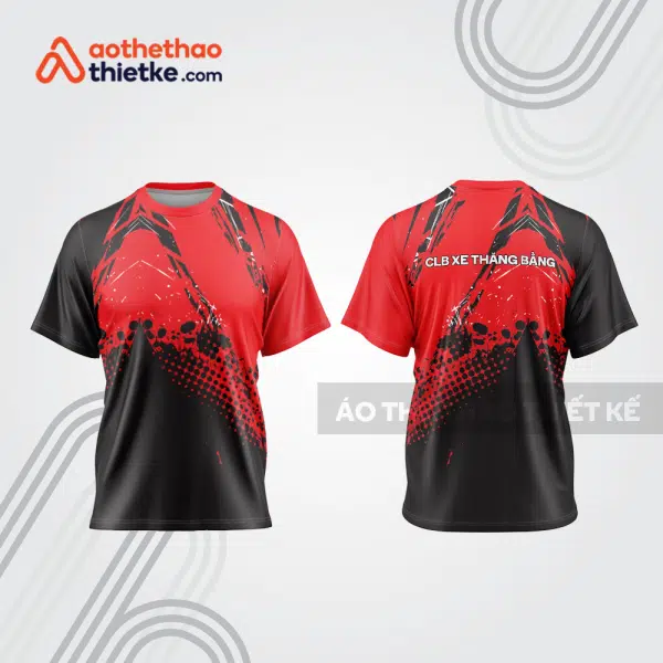 Mẫu thiết kế trang phục áo cổ tròn đua xe thăng bằng đẹp tba402