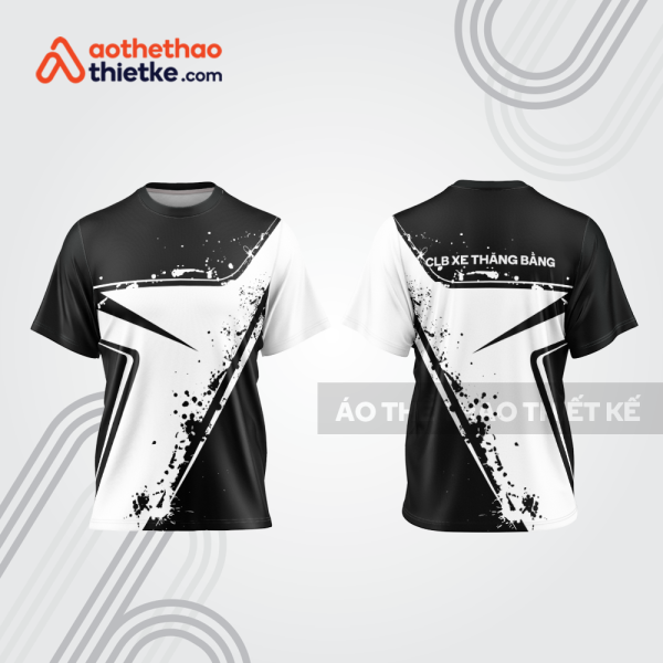 Mẫu thiết kế trang phục áo cổ tròn đua xe thăng bằng đẹp tba404