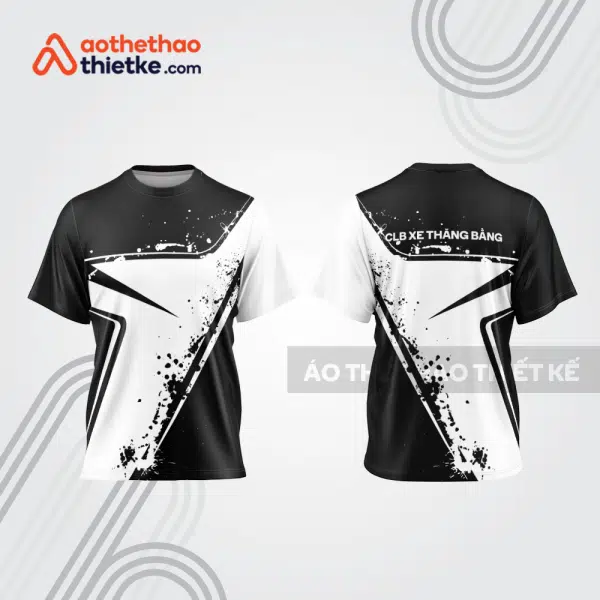 Mẫu thiết kế trang phục áo cổ tròn đua xe thăng bằng đẹp tba404