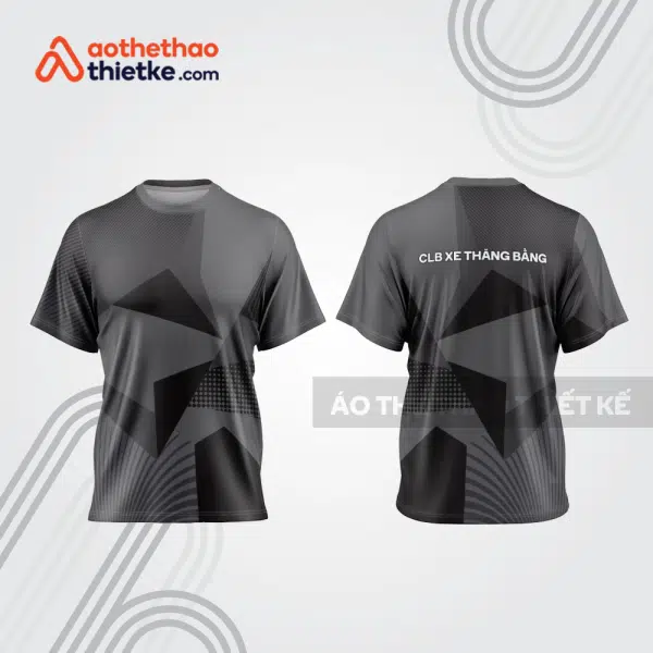 Mẫu thiết kế trang phục áo cổ tròn đua xe thăng bằng đẹp tba405