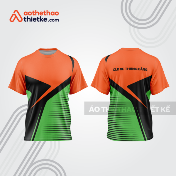 Mẫu thiết kế trang phục áo cổ tròn đua xe thăng bằng đẹp tba406