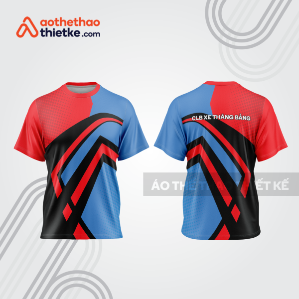 Mẫu thiết kế trang phục áo cổ tròn đua xe thăng bằng đẹp tba407