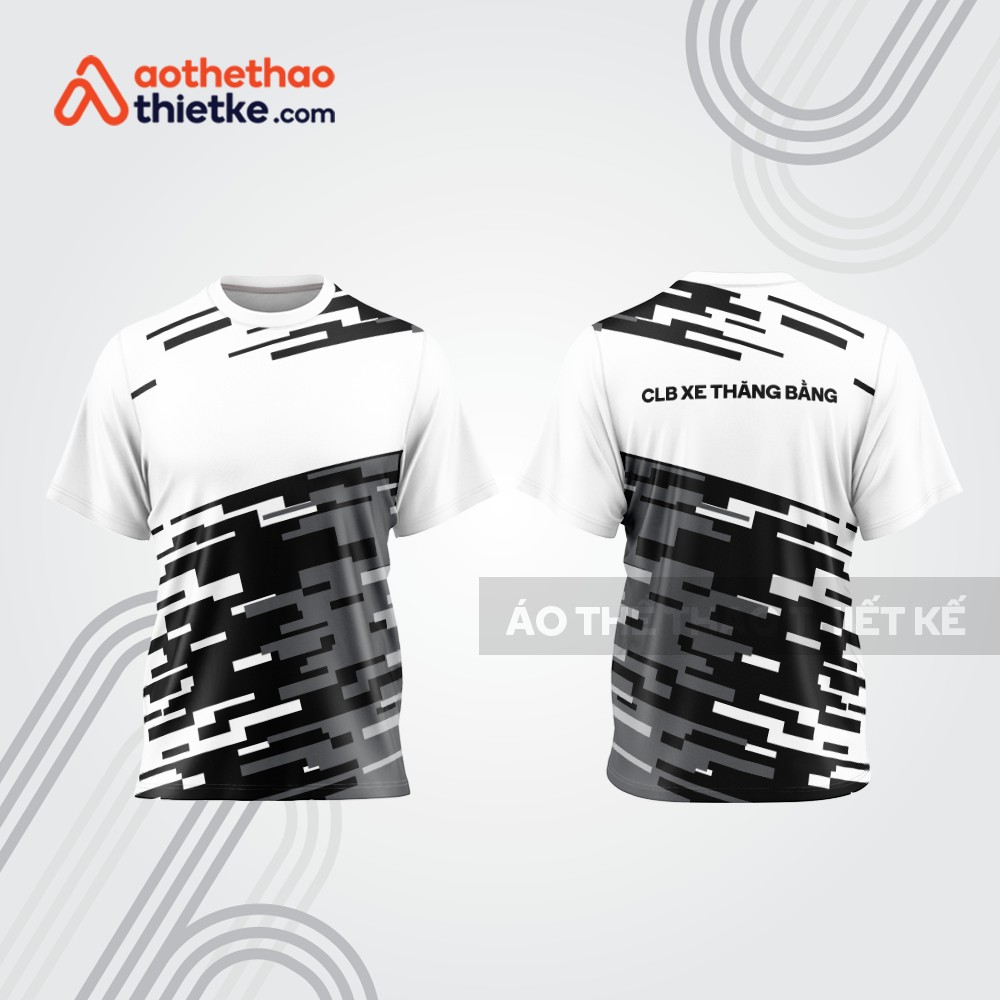 Mẫu thiết kế trang phục áo cổ tròn đua xe thăng bằng đẹp tba408