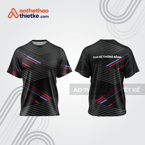 Mẫu thiết kế trang phục áo cổ tròn đua xe thăng bằng đẹp tba409