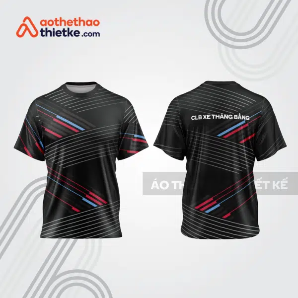 Mẫu thiết kế trang phục áo cổ tròn đua xe thăng bằng đẹp tba409