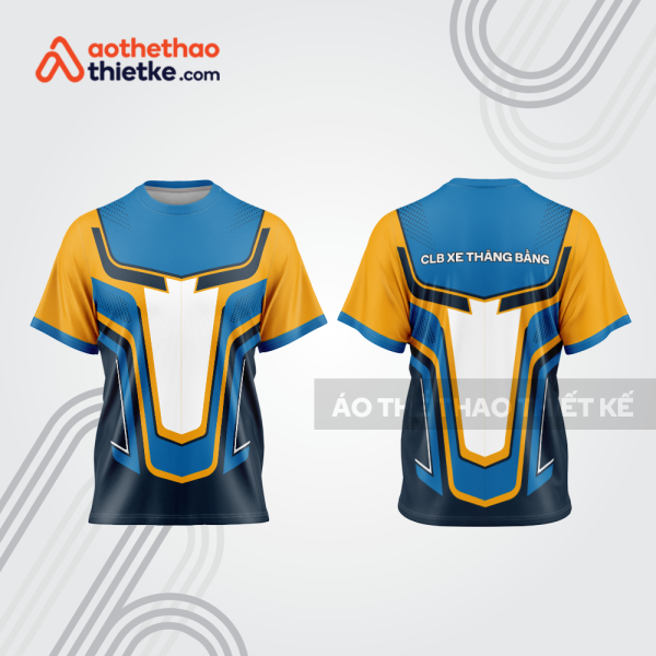 Mẫu thiết kế trang phục áo cổ tròn đua xe thăng bằng đẹp tba413