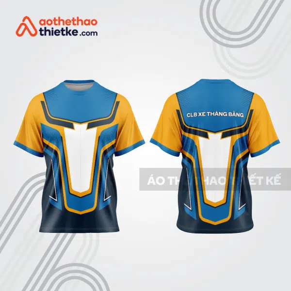 Mẫu thiết kế trang phục áo cổ tròn đua xe thăng bằng đẹp tba413