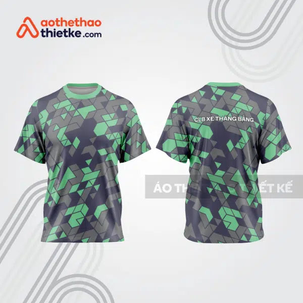 Mẫu thiết kế trang phục áo cổ tròn đua xe thăng bằng đẹp tba418