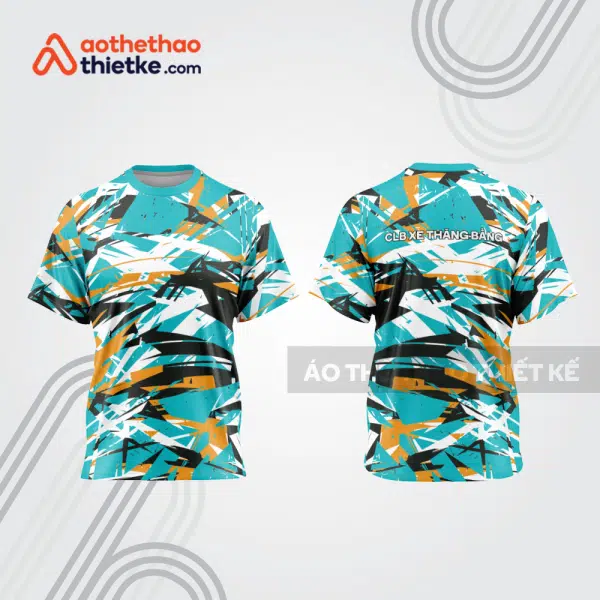 Mẫu thiết kế trang phục áo cổ tròn đua xe thăng bằng đẹp tba426