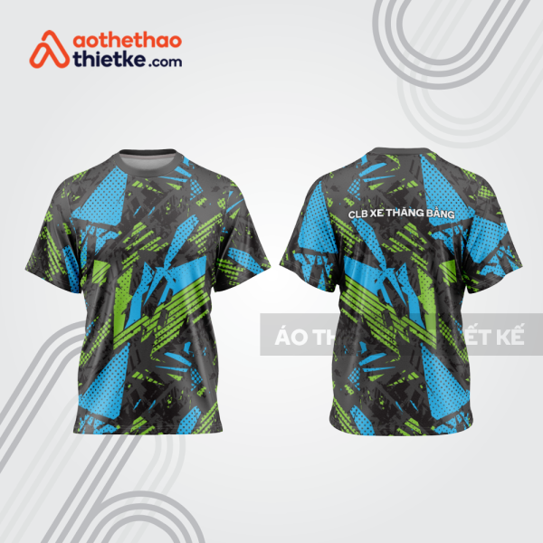 Mẫu thiết kế trang phục áo cổ tròn đua xe thăng bằng đẹp tba431