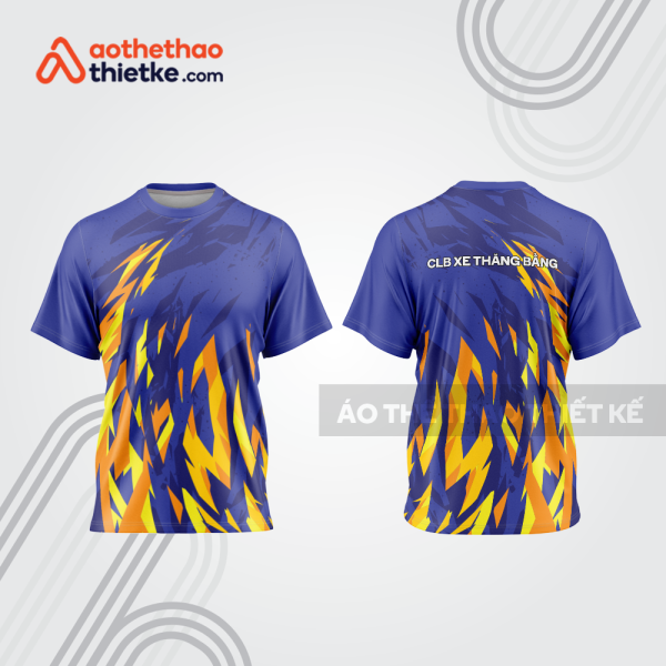 Mẫu thiết kế trang phục áo cổ tròn đua xe thăng bằng đẹp tba433