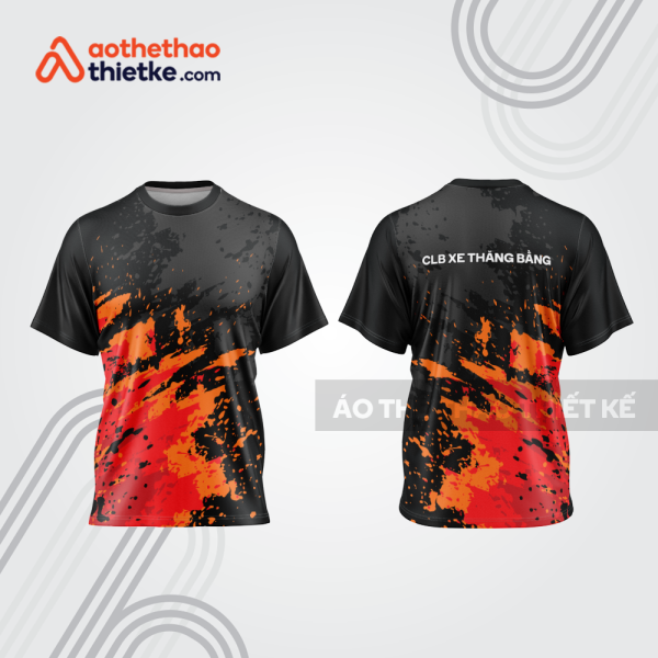 Mẫu thiết kế trang phục áo cổ tròn đua xe thăng bằng đẹp tba434