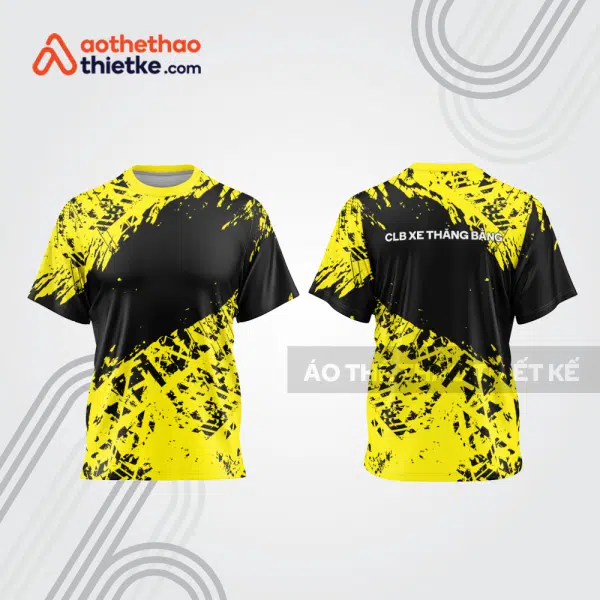 Mẫu thiết kế trang phục áo cổ tròn đua xe thăng bằng đẹp tba436