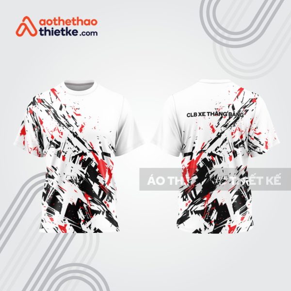 Mẫu thiết kế trang phục áo cổ tròn đua xe thăng bằng đẹp tba437