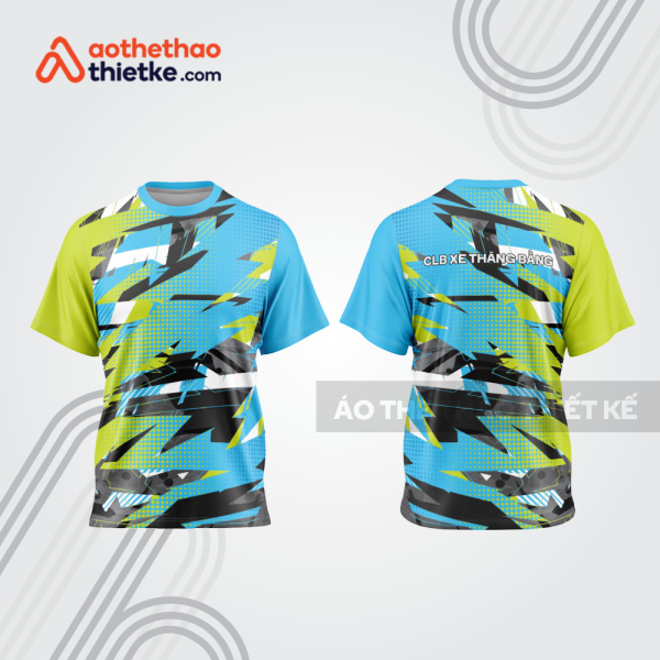 Mẫu thiết kế trang phục áo cổ tròn đua xe thăng bằng đẹp tba438