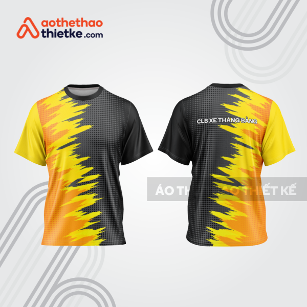 Mẫu thiết kế trang phục áo cổ tròn đua xe thăng bằng đẹp tba441