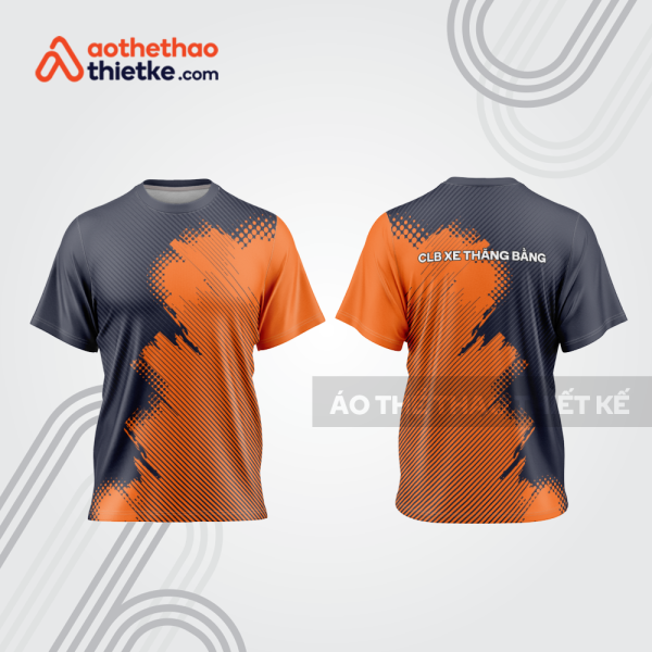 Mẫu thiết kế trang phục áo cổ tròn đua xe thăng bằng đẹp tba443