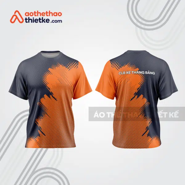 Mẫu thiết kế trang phục áo cổ tròn đua xe thăng bằng đẹp tba443