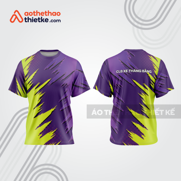 Mẫu thiết kế trang phục áo cổ tròn đua xe thăng bằng đẹp tba444