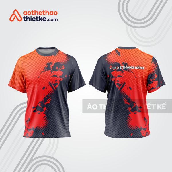 Mẫu thiết kế trang phục áo cổ tròn đua xe thăng bằng đẹp tba450