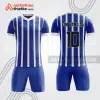 Mẫu quần áo bóng đá xanh trắng sọc dọc bda3