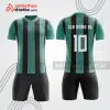 Bộ quần áo bóng đá BDA6 xanh teal sọc đen viền vàng