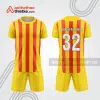 Bộ quần áo bóng đá trẻ em màu vàng đỏ bdd10