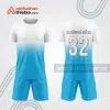 Bộ quần áo bóng đá trẻ em bdd11 màu trắng xanh da trời