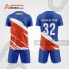 Mẫu quần áo bóng đá trẻ em bdd12 màu xanh đỏ trắng