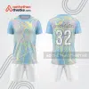Bộ quần áo bóng đá trẻ em bdd14 màu xanh da trời
