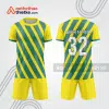 Bộ quần áo bóng đá trẻ em bdd3 màu vàng xanh sọc chéo