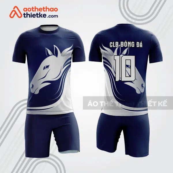 Bộ quần áo bóng đá xanh navy họa tiết linh vật ngựa BDA102