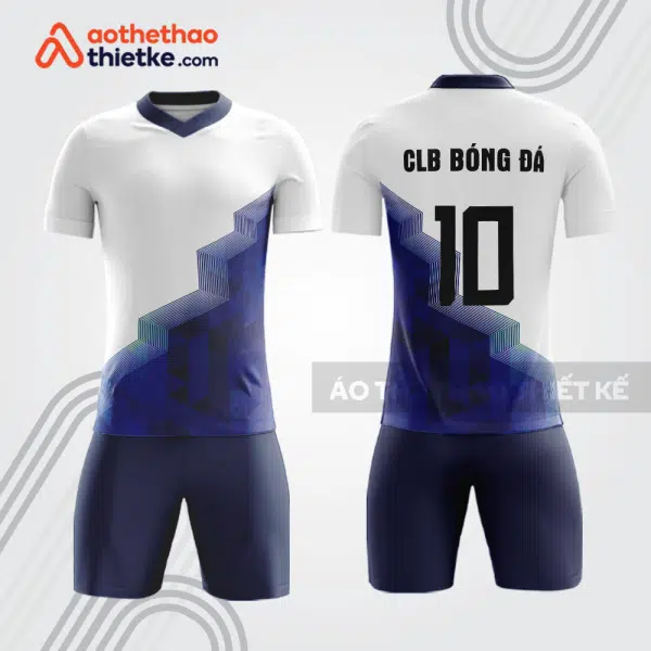 Bộ quần áo bóng đá doanh nghiệp bde10 màu trắng xanh navy