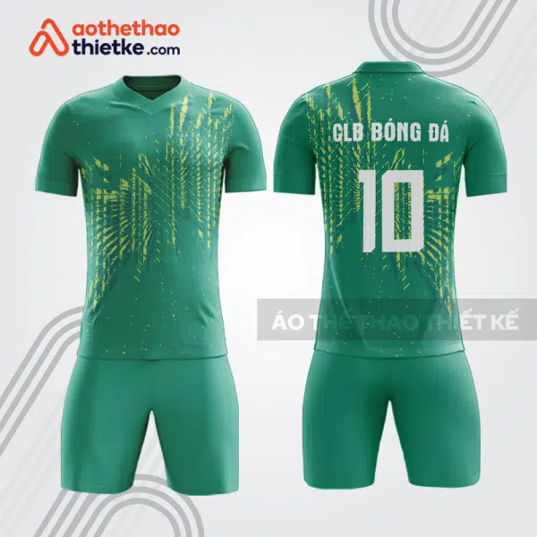 Bộ quần áo bóng đá xanh lá họa tiết vàng BDE13