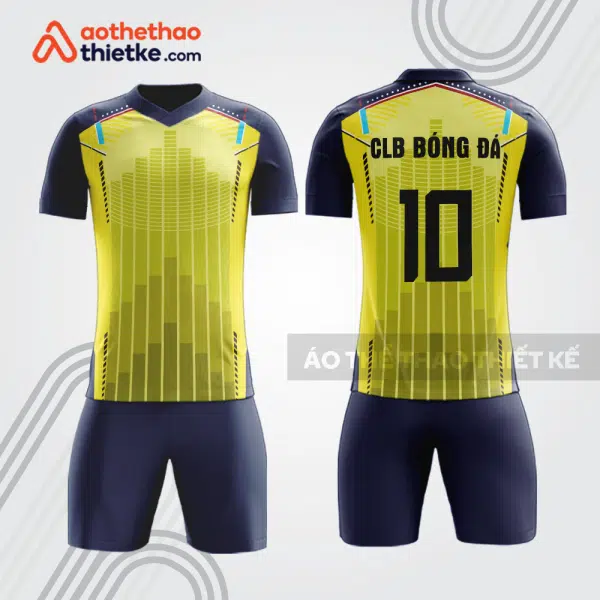 Bộ quần áo bóng đá doanh nghiệp bất động sản BDE15 màu vàng navy