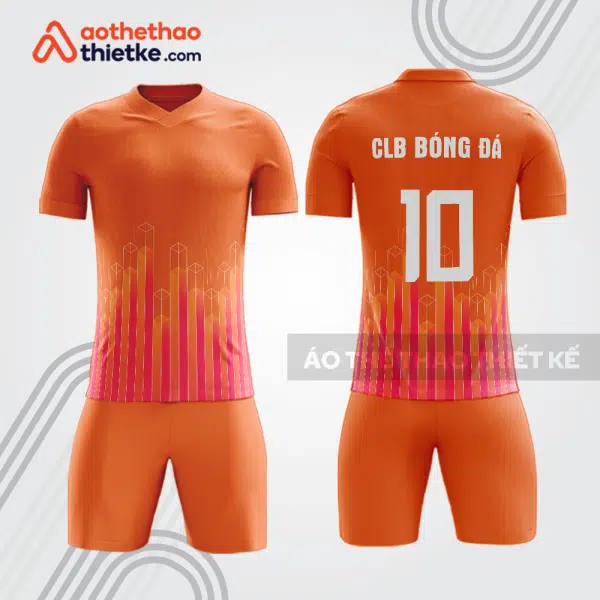 Bộ quần áo bóng đá doanh nghiệp bất động sản màu cam bde2